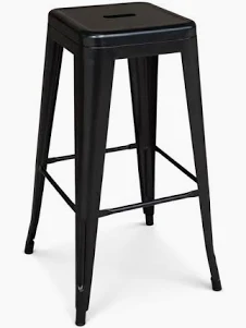 Barkruk zwart zonder leuning 75 cm