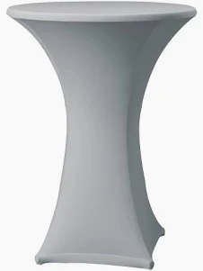 Statafel rond met grijze stretchhoes ⌀ 85 cm